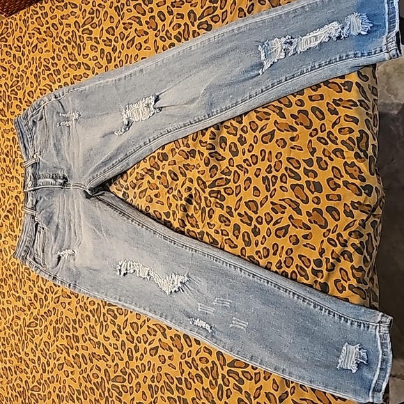 kunimi Denim - KUNMI size 12 light blue frayed jeans, hardly worn #Rockstarlife